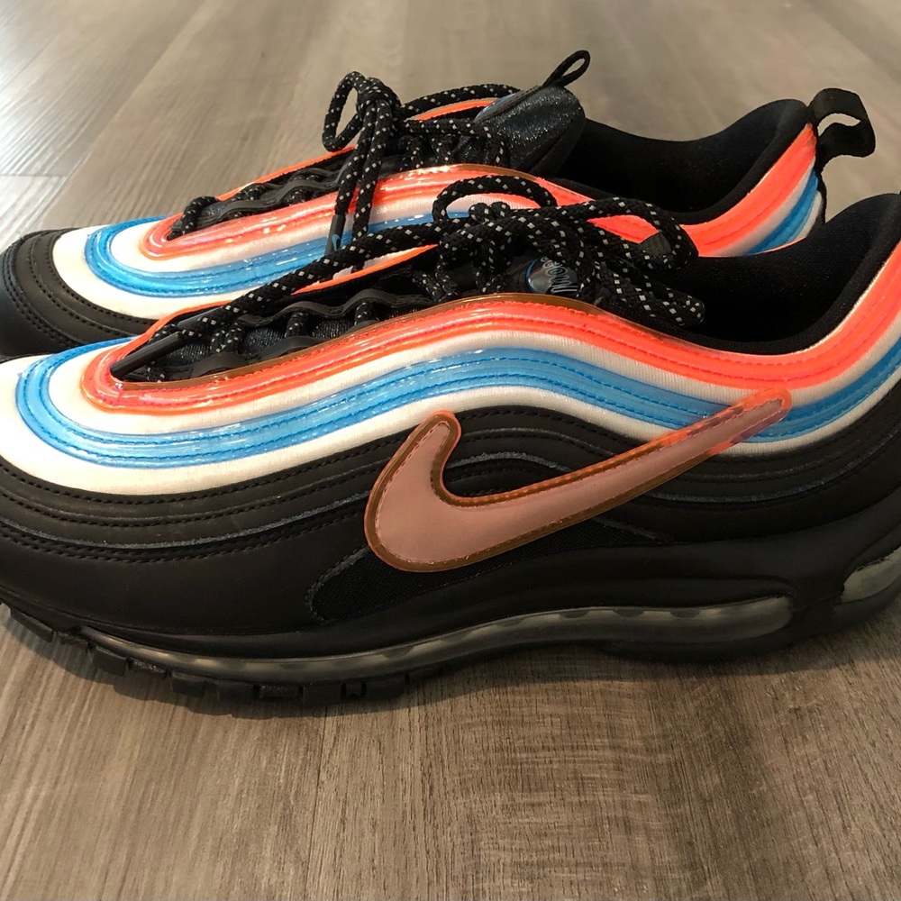 Nike Air Max 97 Neon Seoul Black Size 10 Mens Athletic Running Sneaker Shoes